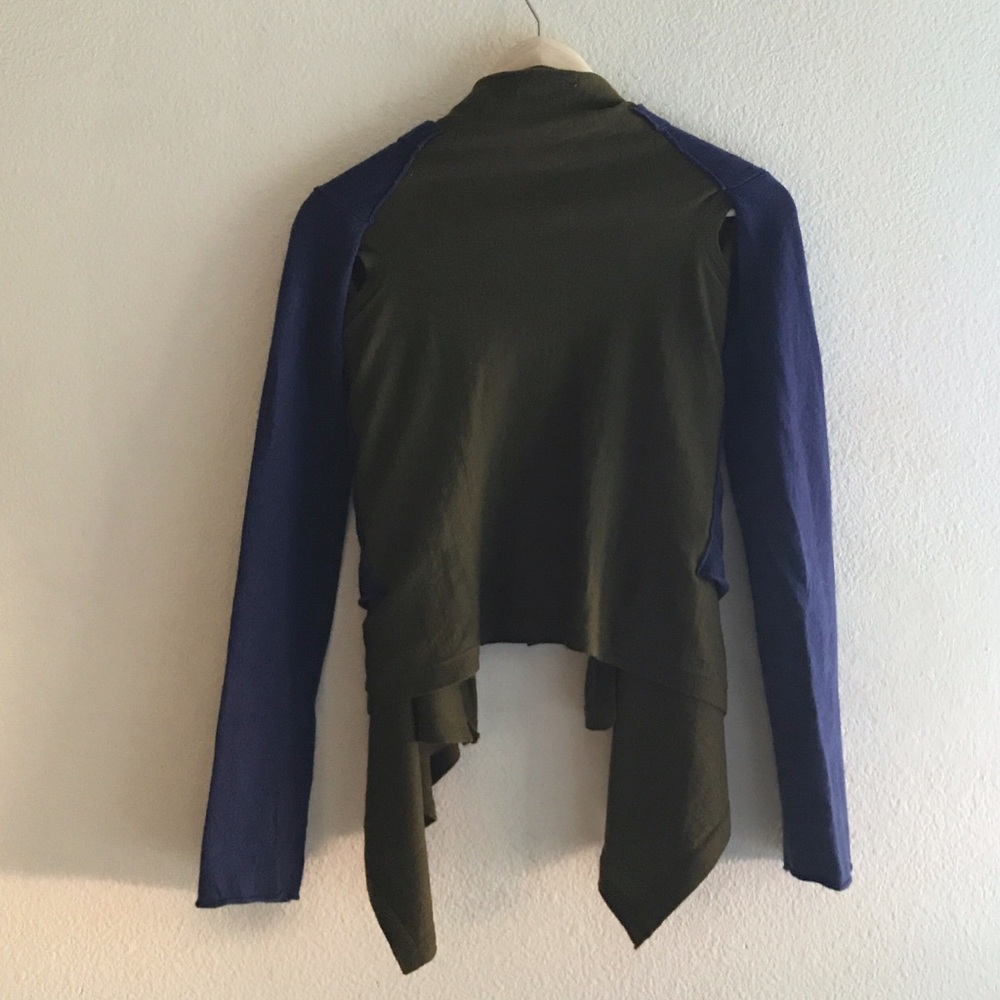 Comme des Garçons | Wool Green and Blue Cardigan - Picture 4 of 8